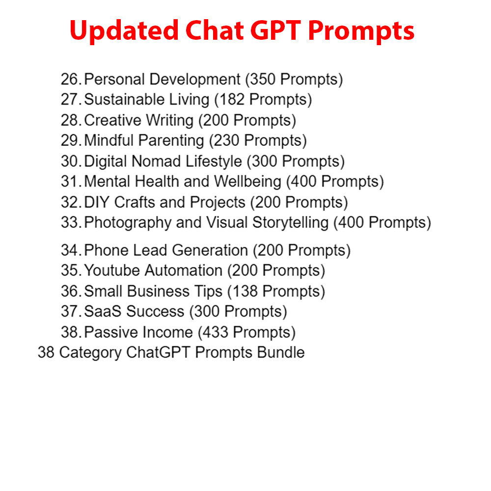 Chat GPT, AI Prompts Mega Bundle β 15,000+ ChatGPT Prompts + Finance Tracker etc. - Image 4